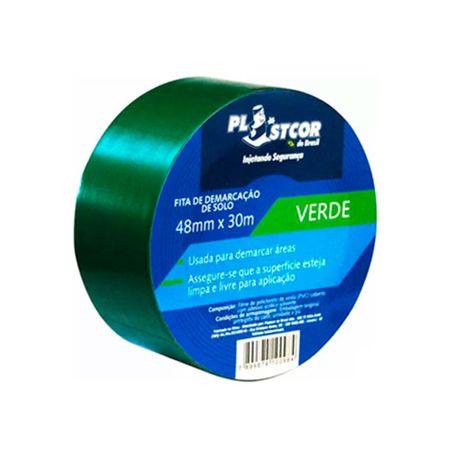 Imagem de Fita Para Demarcação de Solo e Vidro Plastcor Verde 48MM x 30MTS