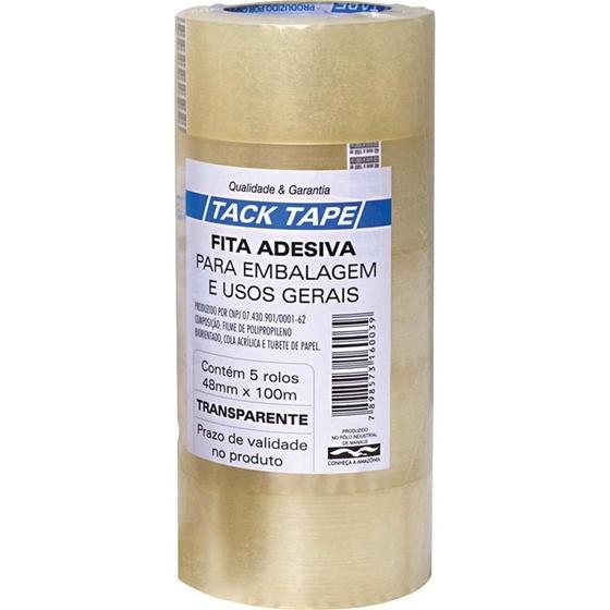 Imagem de Fita para Empacotamento TACK Tape PP 48X100M Transpare (17890676626624)