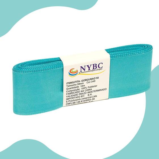 Fita Para Laço De Gorgurão Turquesa Escuro - 22mm C/10 Metros - Nybc Imagem de Fita Para Laço De Gorgurão Turquesa Escuro - 22mm C/10 Metros - Nybc