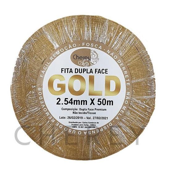 Imagem de Fita Para Prótese Capilar Gold Dupla Face 2.54Mm X 50M