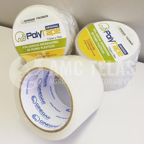 Imagem de Fita para reparo para  filme plastico - 7,5cm x 15 m - polytape ginegar