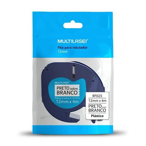 Imagem de Fita Para Rotulador Letratag 91331 Pl Ástica Branca 12x4M