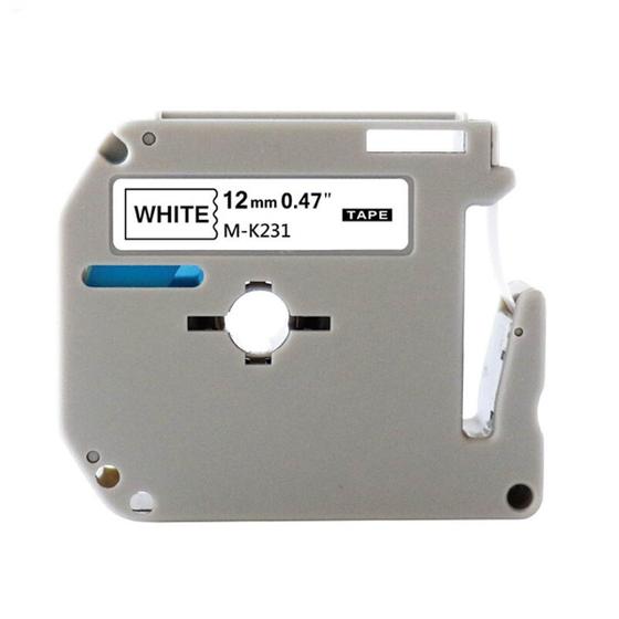 Fita plástica para rotulador Brother P-touch M-K231 preto sobre branco Menor preço em Fita plástica para rotulador Brother P-touch M-K231 preto sobre branco
