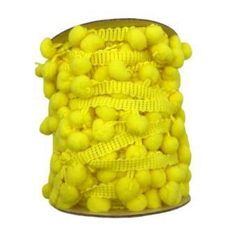 Imagem de Fita pompom grelot 7mm Amarelo - c/10m - MM Biju