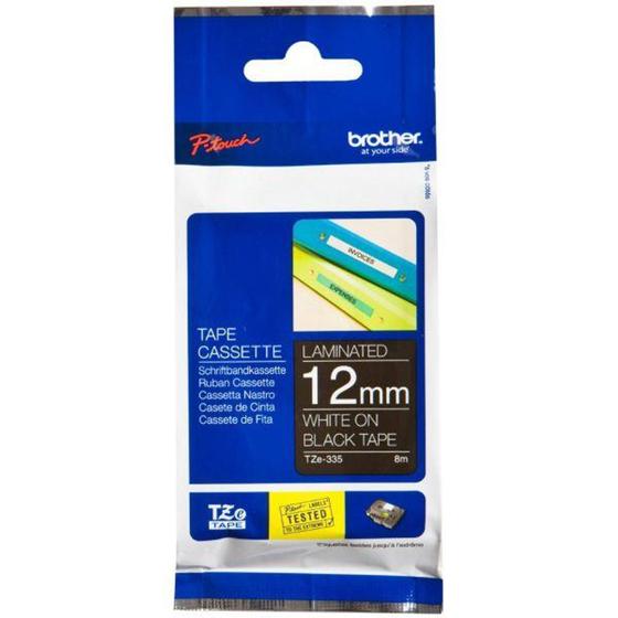 Imagem de Fita Rotulador Brother TZE-335 12mm Branco/Preto