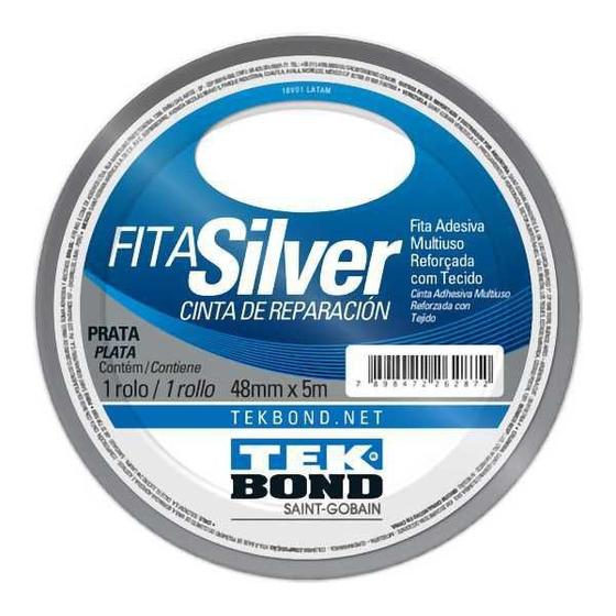 Imagem de Fita silver prata 48mmx5m - tekbond