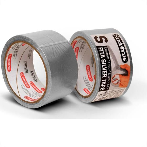 Imagem de Fita Silver Tape Adelbras 48 X 10M Cinza