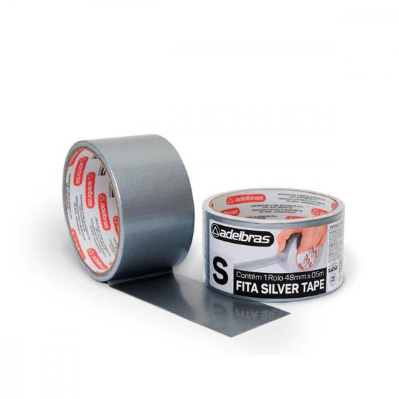 Imagem de Fita Silver Tape Adelbras 48 X 5M Cinza 803080001