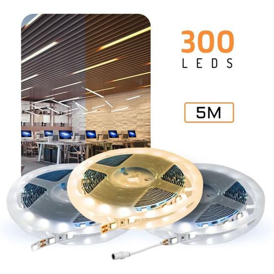 Fita Super Led 3528 Branco Quente 300 Leds 5m Ip65 3000k Menor preço em Fita Super Led 3528 Branco Quente 300 Leds 5m Ip65 3000k