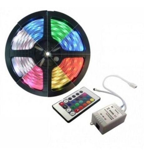 Imagem de Fita Super Led 5m Rgb 5050 Prova D'agua + Controle