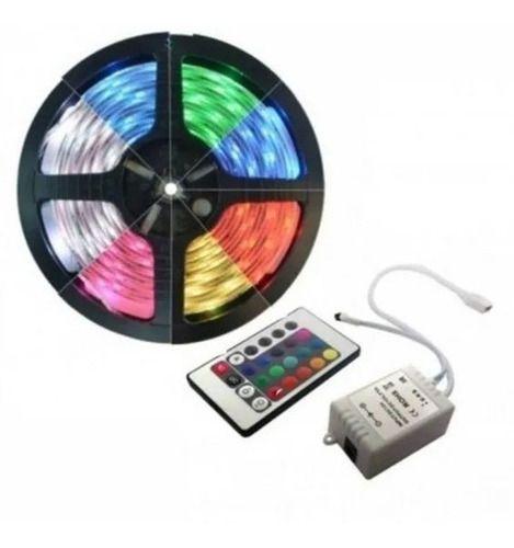 Imagem de Fita Super Led 5m Rgb 5050 Prova D'agua+controle