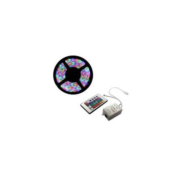 Imagem de Fita Super Led Colante 5M Com Controle Rgb 3528