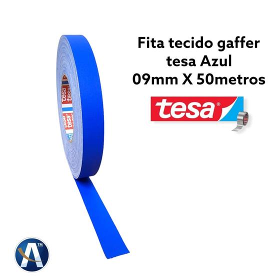 Imagem de Fita Tecido Gaffer Tape Azul 09Mmx50M Tesa