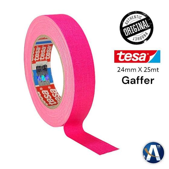 Imagem de Fita Tecido Gaffer Tape Tesa 24mm X 25m Rosa Fluorescente