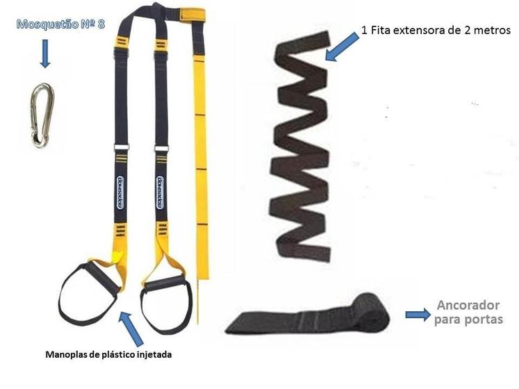 Fita Treinamento Suspensão Completo Profissional Menor preço em Fita Treinamento Suspensão Completo Profissional