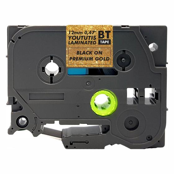 Imagem de Fita TZ PR831 Compatível de 12mm Black on Premium Gold