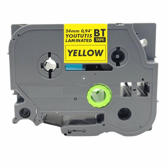 Imagem de Fita TZ S651 Compativel P/ Rotulador BROTHER 24mm Amarela