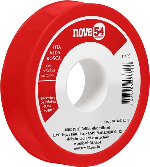 Imagem de Fita veda rosca 18mmx5m ptfe teflon - Nove54