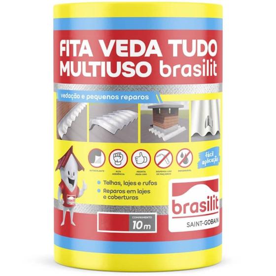 Imagem de Fita Veda Tudo 10 Metros x 20cm - 0802.00089.0020PC - BRASILIT