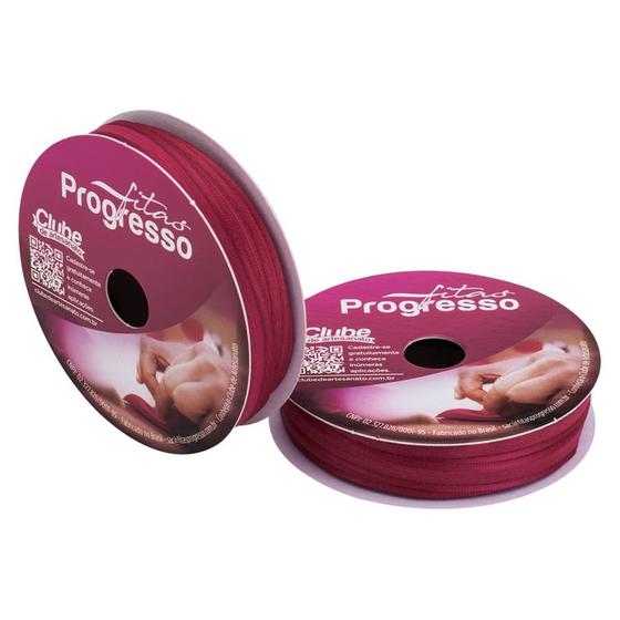 Imagem de Fita Voal com Cetim Progresso 7mm nº1 - 10m Cor 303 Pink - 01 unidade