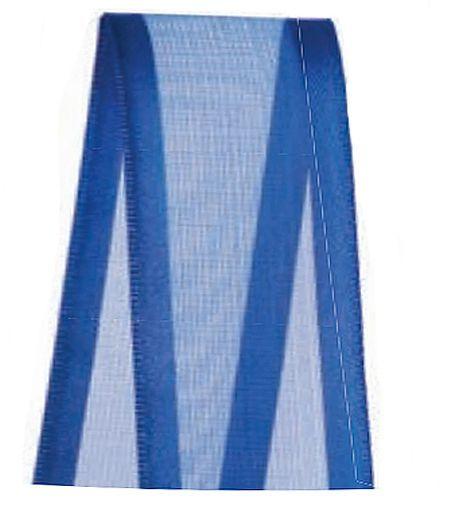Imagem de Fita Voal com Cetim Progresso  ZC009 38mm - 10m Cor 276 Azul Pavão - 01 Unidade - Progresso - Rizzo