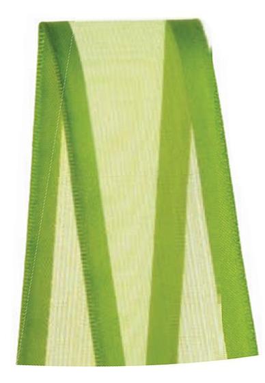 Imagem de Fita Voal com Cetim Progresso  ZC009 38mm - 10m Cor 677 Verde Folha - 01 Unidade - Progresso - Rizzo