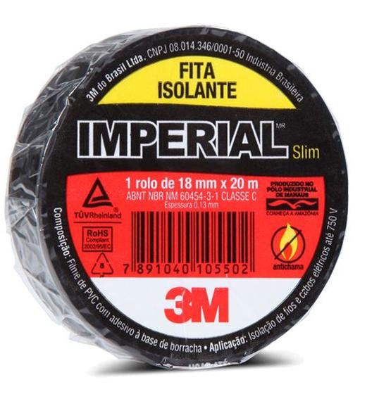 Imagem de Fitas Isolante 10 unid 18 xm x 20 Metros Imperial - 3m