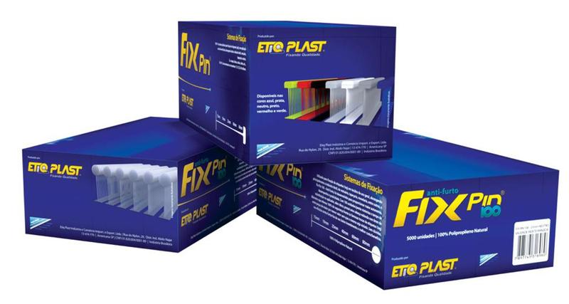 Imagem de Fix Pin 40mm - Pino Plástico Antifurto - Neutro - Caixa com 5 mil unidades