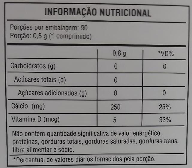 Fixa Cal Suplemento Cálcio 625mg Vitamina D 200 UI Caixa 90 Comprimidos - Quaris