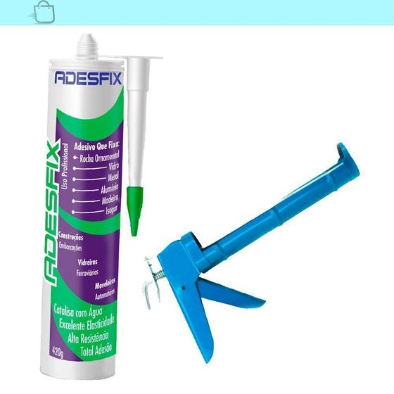 Imagem de Fixa Tudo Adesfix Silicone Branco Com Aplicador Branco