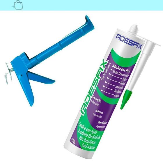 Imagem de Fixa Tudo Adesfix Silicone Preto Com Aplicador Preto