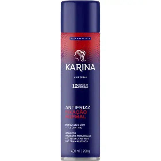 Imagem de Fixador De Cabelo Spray Karina Hair Spray Fixador Normal 400ml