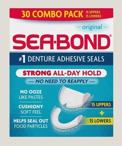 Imagem de Fixador Dentadura Sea Bond Parte Inferior e Superior pack 30