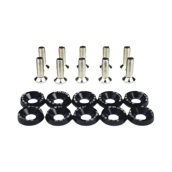 Imagem de Fixadores Sextavados M6 JDM para Carro - 10 Pacotes com Lavadoras para Para-choque