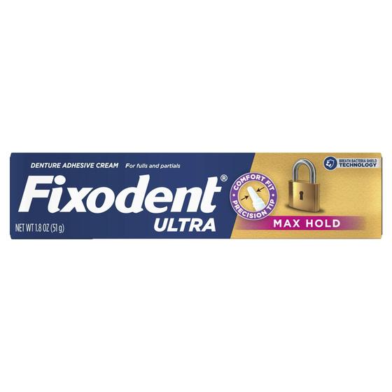 Imagem de Fixodent Ultra Max Hold Comfort Fit Adesivo Prótese Dentária