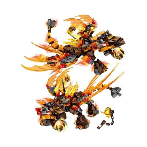 Imagem de Flame Dragons Fightar Titan Temporada 14 Fly Blocos De Construção Conjunto De Modelo Infantil