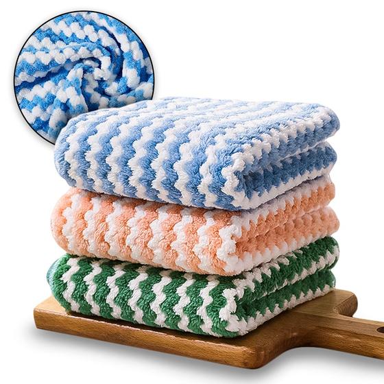 Imagem de Flanela Microfibra Limpa Vidro Pano Multiuso Toalha Kit 3 Un