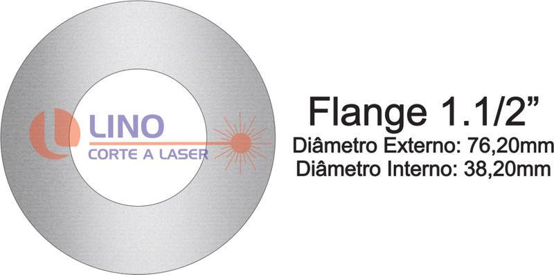 Imagem de Flange 1. 1/2'' Aço Inox  Redondo  Para Tubos e Corrimão