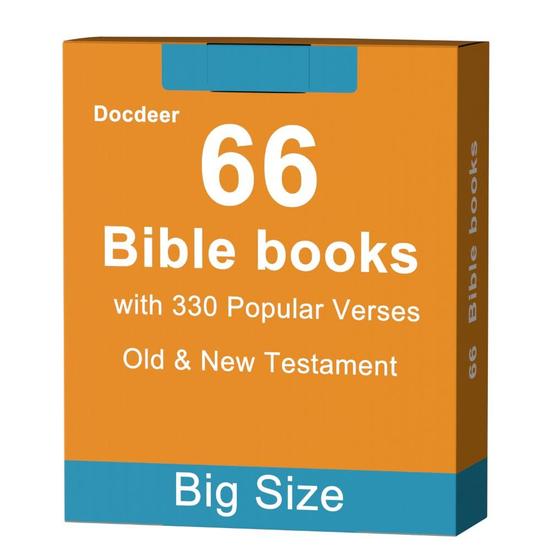 Imagem de Flash Cards Docdeer Bible 6 livros com 30 versículos e informações