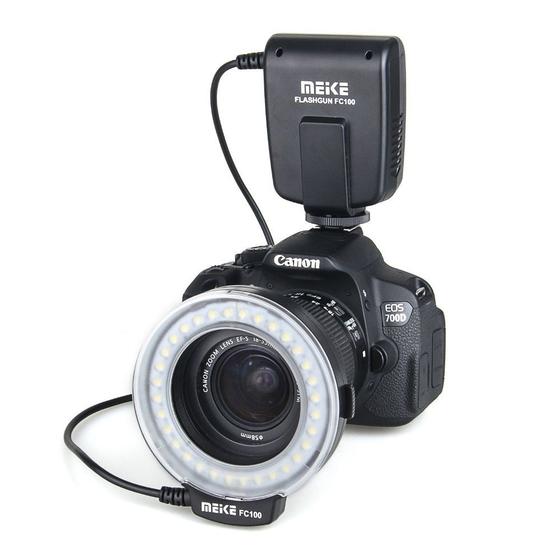 Imagem de Flash Circular Led Macro Modelo Meike Fc100