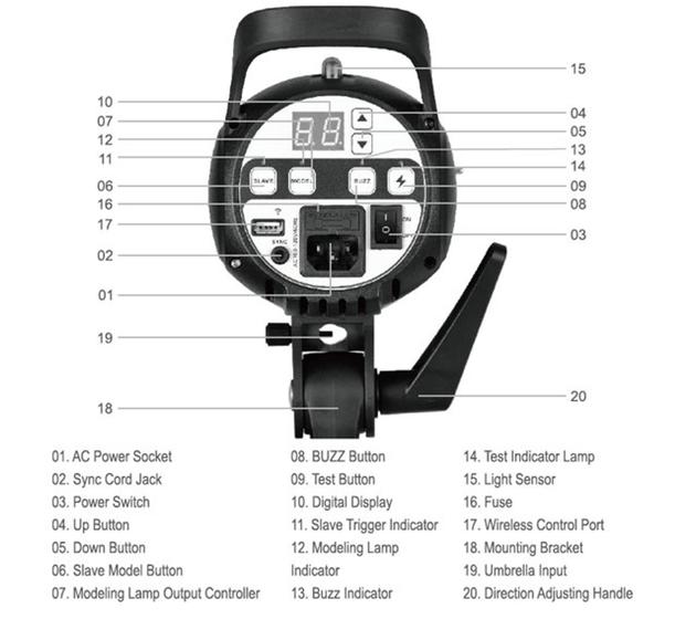 Imagem de Flash SK 400II Greika/Godox para Estúdio Fotográfico (TOCHA) 220v