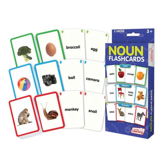 Imagem de Flashcards Junior Learning JL214 Substantivo com 3 baralhos para crianças