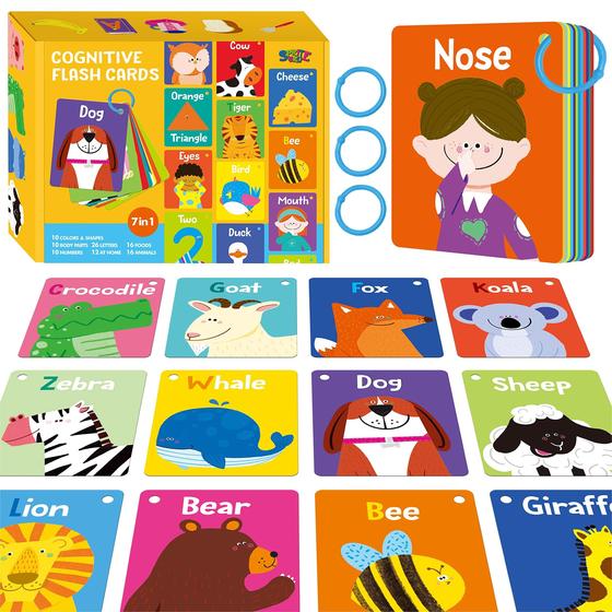 Imagem de Flashcards SpriteGru Kid First Cognitive - 50 Unidades com 3 Anéis