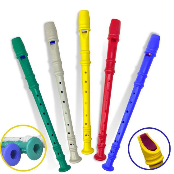 Imagem de Flauta Doce Infantil Brinquedo Instrumento Plástico Barato F114