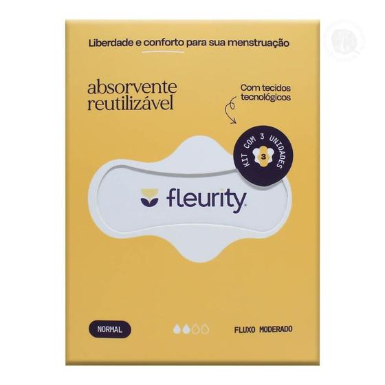 Imagem de Fleurity absorvente reutilizável diurno normal com 3 unidades 