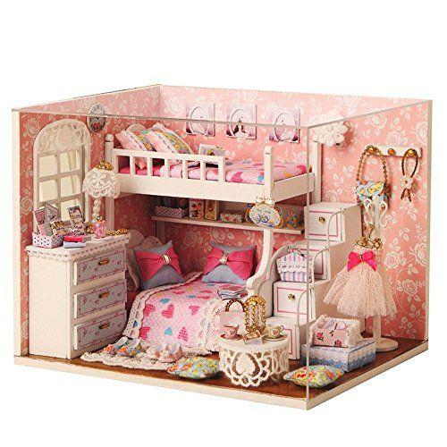 Imagem de Flever Dollhouse Miniatura DIY House Kit Sala Criativa com móveis e tampa de vidro para presente de arte romântica (Anjo do Sonho)