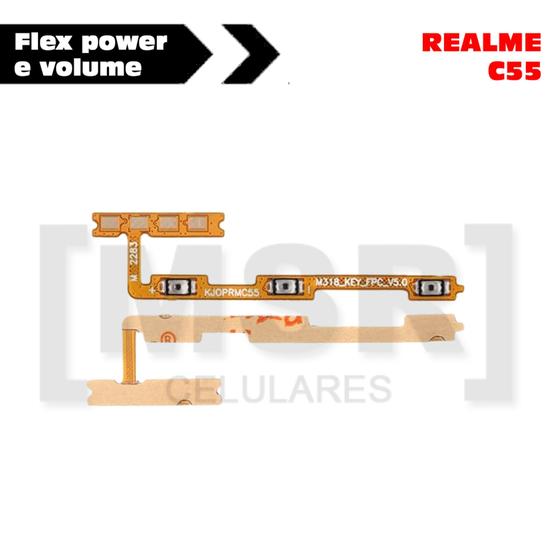 Imagem de Flex power e volume celular REALME modelo REALME C55