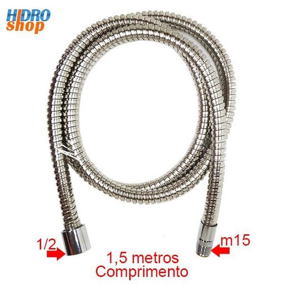Imagem de Flexível Monocomando Lorenzetti Docol 1,5m Cromado M15 Longo - 191995
