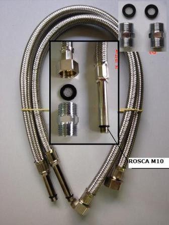 Imagem de Flexível para Monocomando Rosca M10 x 1/2 x 60 Cm Kit Com Duas Peças - 251004