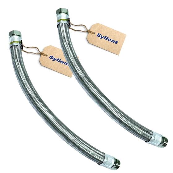 Imagem de Flexível Syllent Aço Inox 1 Polegada C/ 100cm  2 Peças